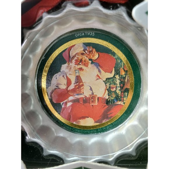 1994 Coca-Cola Trim A Tree Collection Bottle Cap Ornament - Santa - Picture 3 of 4